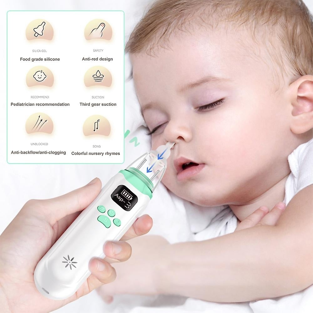 Baby Nasal Aspirator Electric Nose Cleaner Safe Hygienic Snot Sucker For Newborn Toddler Image 3