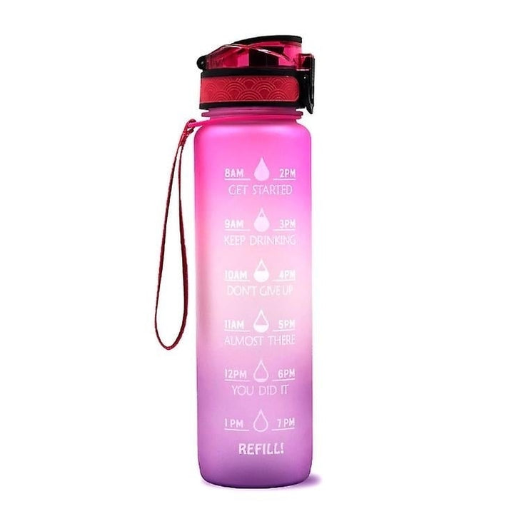 Sports Water Bottle With Time Marker Bpa Free Water Jug 1000ml Image 8
