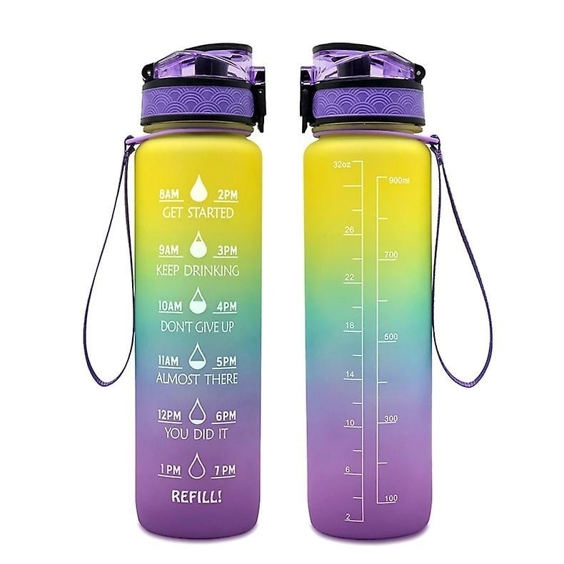 Sports Water Bottle With Time Marker Bpa Free Water Jug 1000ml Image 9