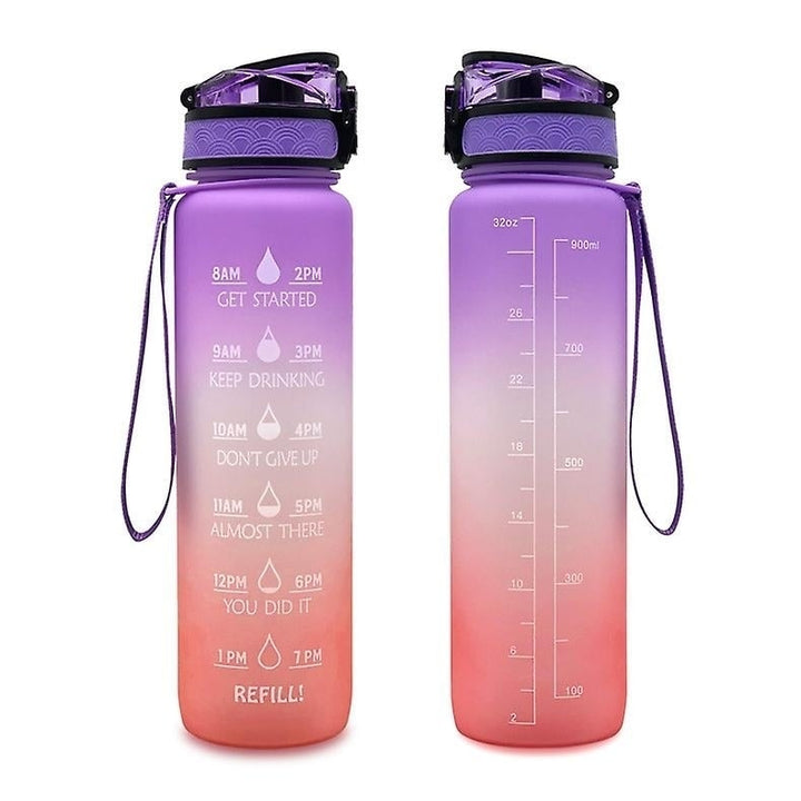Sports Water Bottle With Time Marker Bpa Free Water Jug 1000ml Image 10