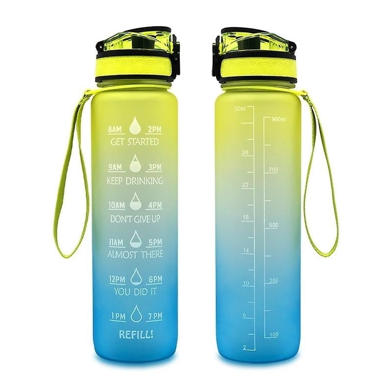 Sports Water Bottle With Time Marker Bpa Free Water Jug 1000ml Image 11