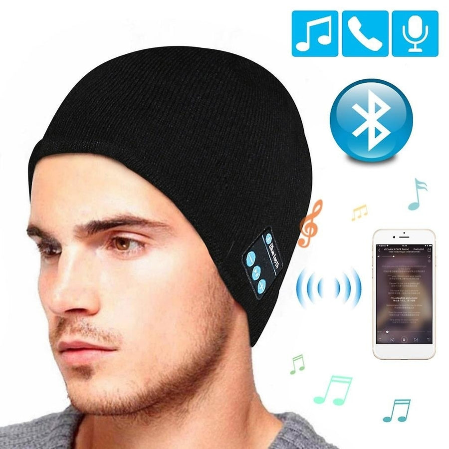 Wireless Bluetooth Beanie Music Headphone Knitted Warm Hat Image 1