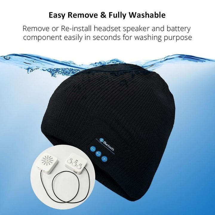 Wireless Bluetooth Beanie Music Headphone Knitted Warm Hat Image 3