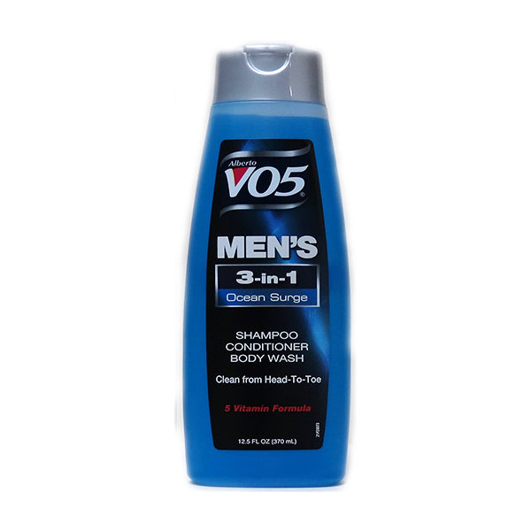 V05 Mens 3 in 1 Shampoo,ConditionerandBody Wash with Ocean Surge(370ml) Image 1