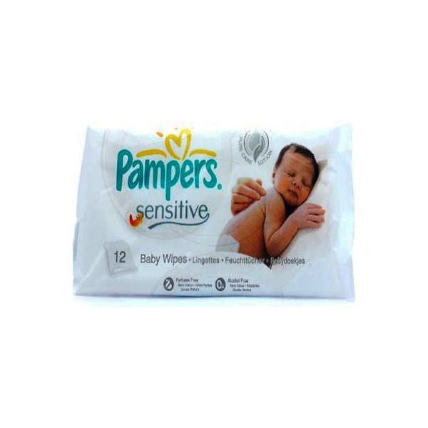 Pampers Sensitive Baby Wipes (12 Wipes in 1 Pack) Image 1