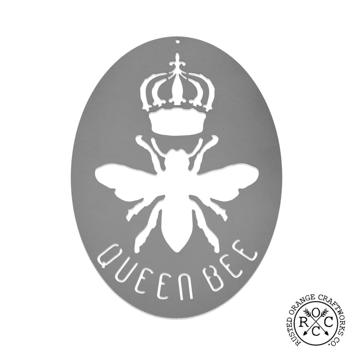 Queen Bee Sign - Unique Metal Bumble Bee Sign for Farmhouse Honey Hive Image 4