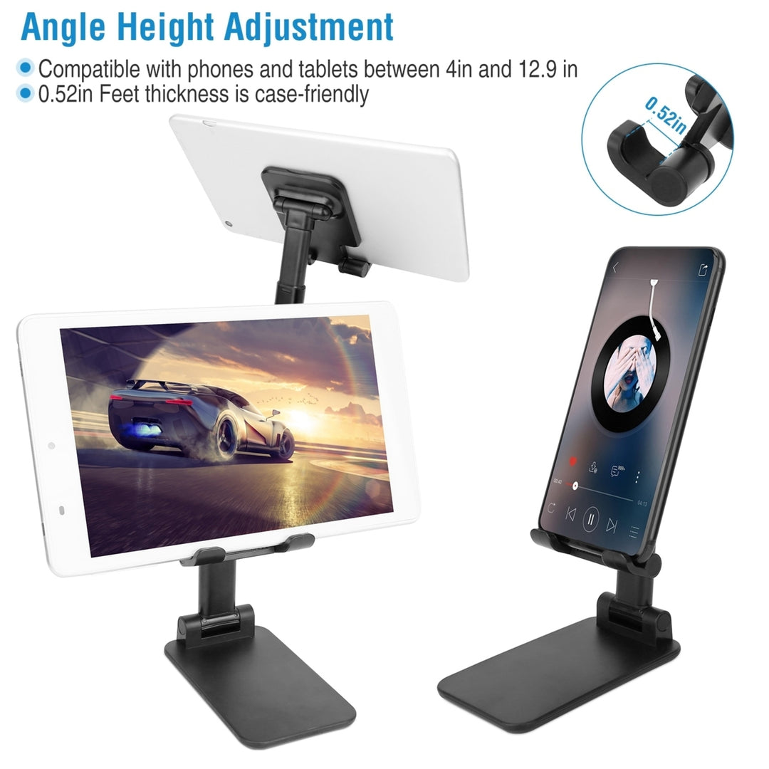 Foldable Desktop Phone Stand Angle Height Adjustable Tablet Holder Cradle Dock with Mirror Fit For 4-12.9in Device Image 2