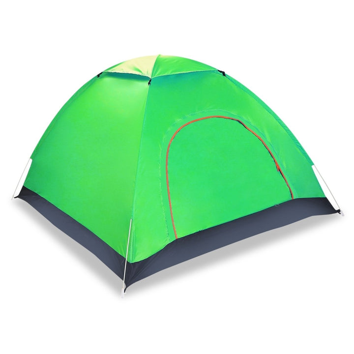 4 Person Waterproof Pop Up Tent Instant Setup with Mosquito Net Blue Green Image 7