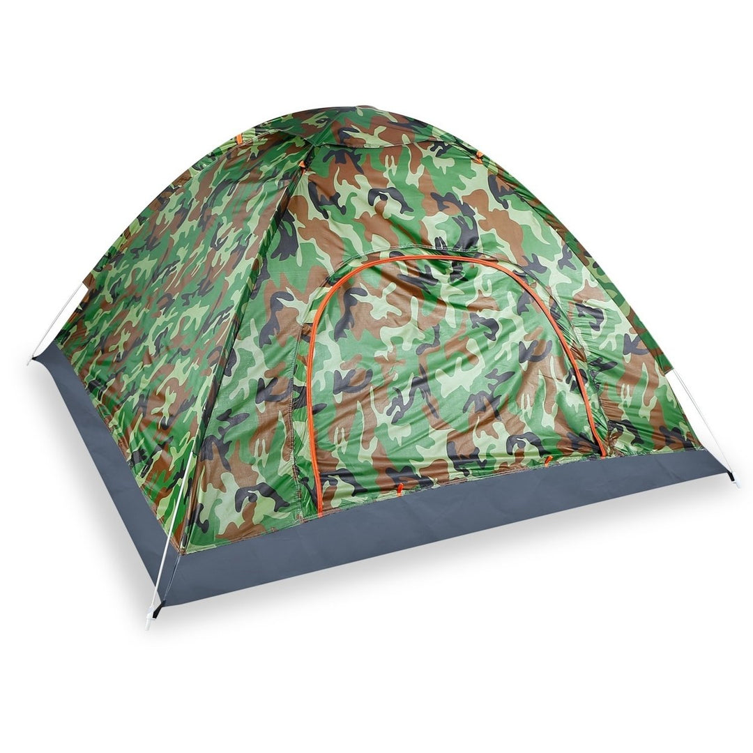 4 Person Waterproof Pop Up Tent Instant Setup with Mosquito Net Blue Green Image 9