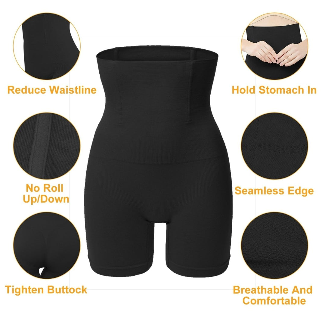 High Waist Shapewear Tummy Control Butt Lifter Compression Panties Black Beige S-XXL Image 2