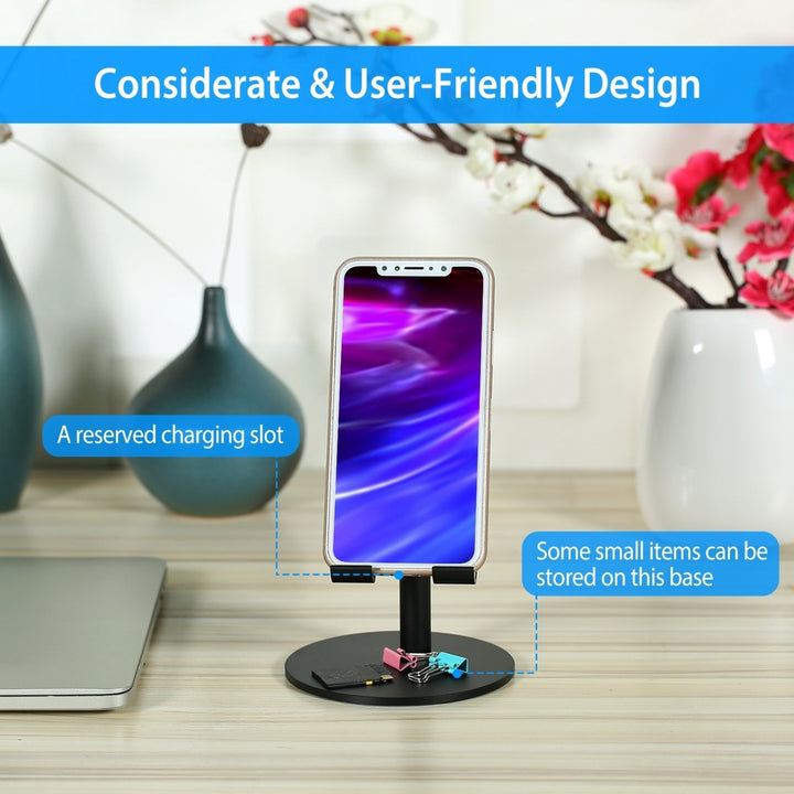 Cell Phone Stand Universal Tablets Phones Stand Holder Height Angle Adjustable Desktop Phone Stand No-Slip Aluminum Image 7