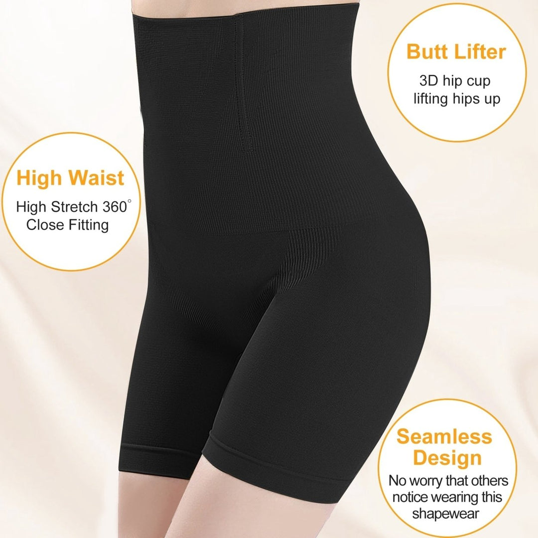 High Waist Shapewear Tummy Control Butt Lifter Compression Panties Black Beige S-XXL Image 3