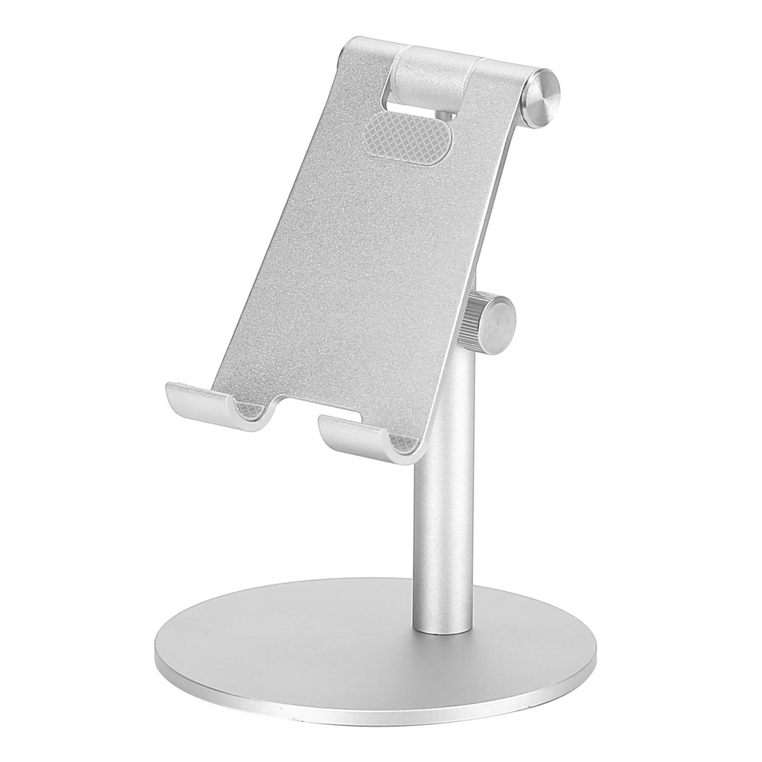 Adjustable Aluminum Alloy Phone Stand Desktop Holder for Tablets and Phones Black Image 1