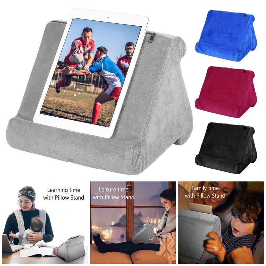 Multi-Angles Soft Tablet Stand Tablet Pillow for iPad Smartphones E-Readers Books Magazines Image 1