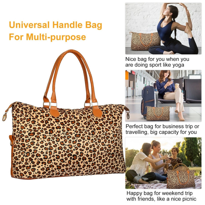 Women Duffle Bag Travel Luggage Bags Weekend Overnight Bag Tote Bags Shoulder Handle Bags Portable Diaper Bag Image 4