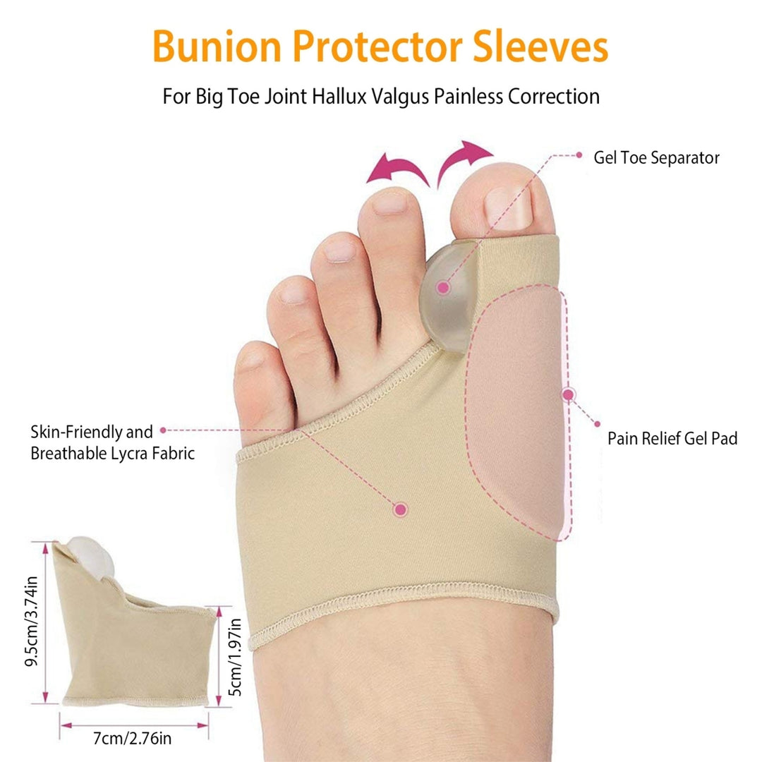 Bunion Corrector Night Time Bunion Splints Bunion Relief Protector Sleeves Kit Image 2