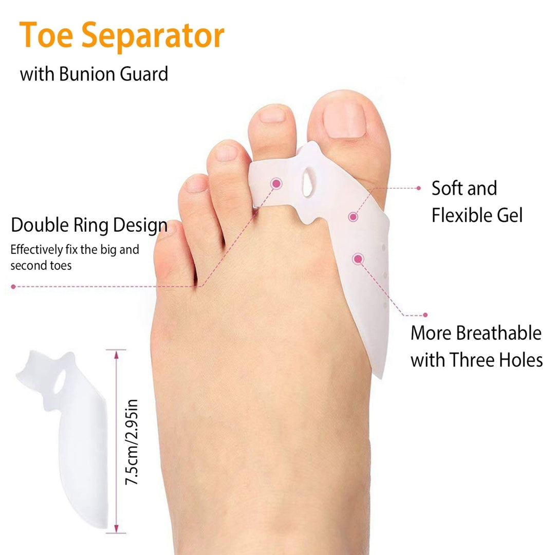 Bunion Corrector Splints Night Sleeves Kit Soft Gel Toe Separators Adjustable Image 6