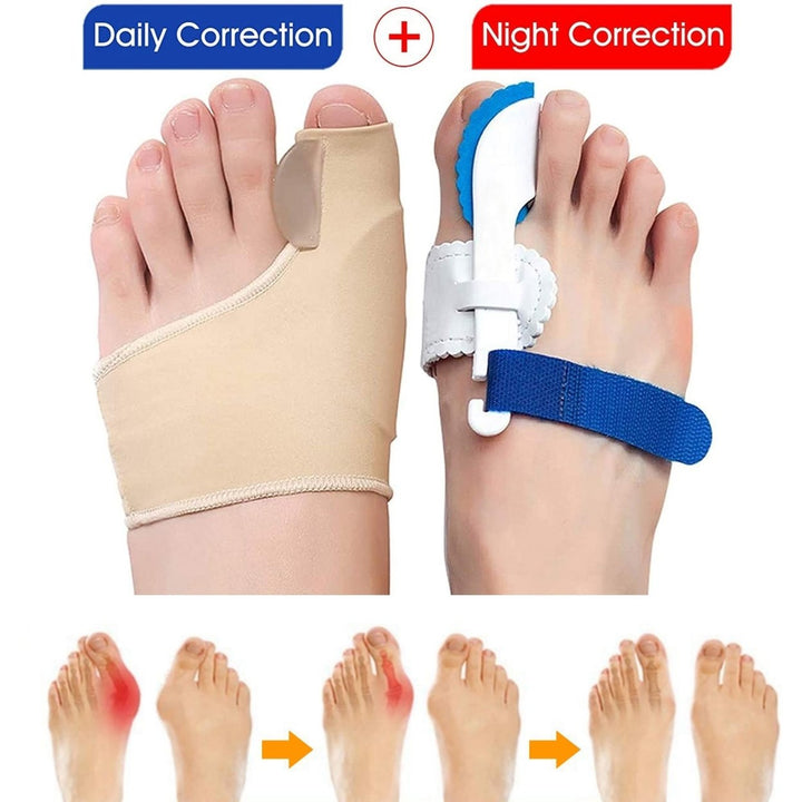 Bunion Corrector Splints Night Sleeves Kit Soft Gel Toe Separators Adjustable Image 7