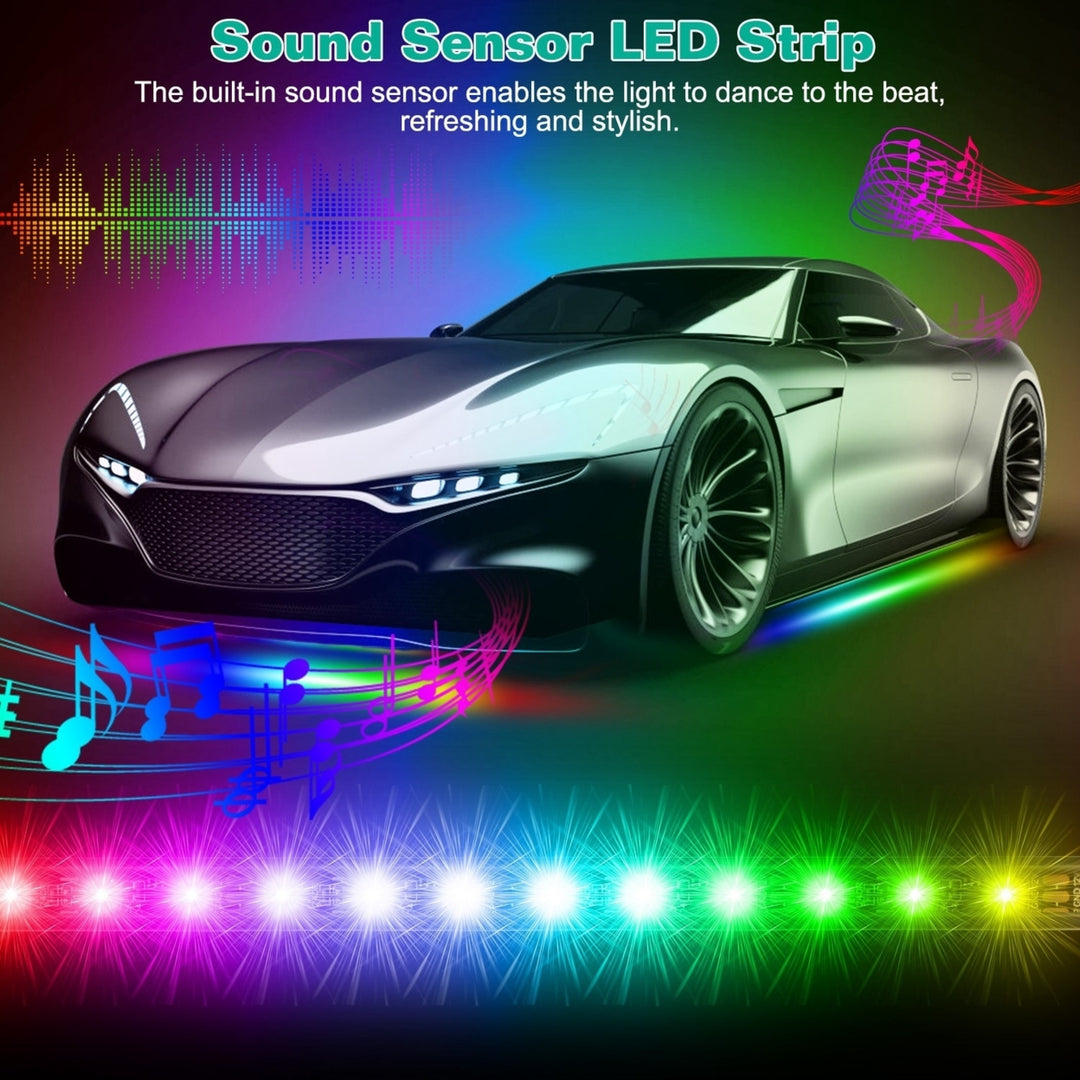 Waterproof RGB Underglow LED Strip Remote App Control Car Underbody Light Music Control Exterior Underbody Lights DC 12V Image 3