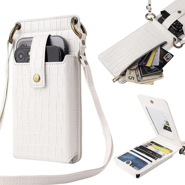 Multifunction Phone Crossbody Bag Women Leather Wallet Cell Phone Purses With Card Slots Image 1