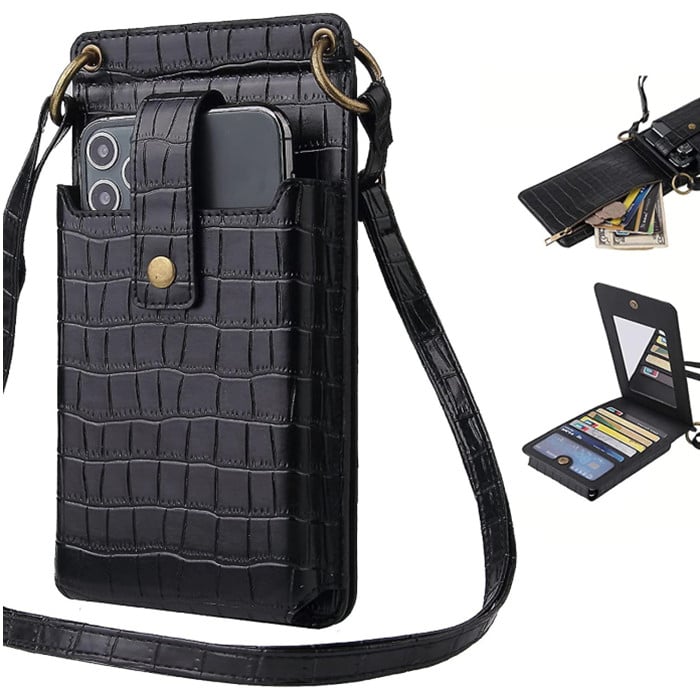 Multifunction Phone Crossbody Bag Women Leather Wallet Cell Phone Purses With Card Slots Image 1