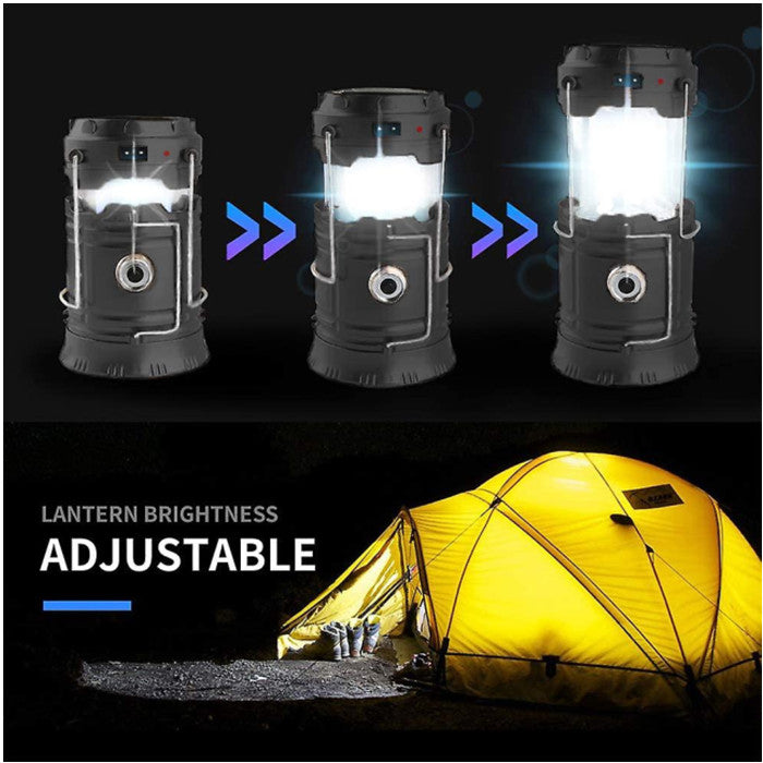 Solar Camping Light Foldable Led Flashlight Rechargeable Horse Lantern Outdoor Hiking Lamp Image 3