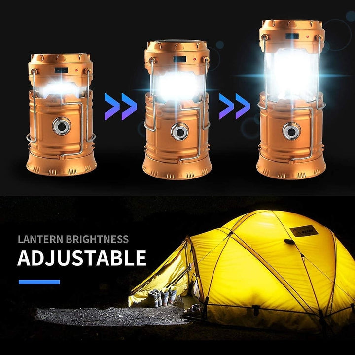 Solar Camping Light Foldable Led Flashlight Rechargeable Horse Lantern Outdoor Hiking Lamp Image 10