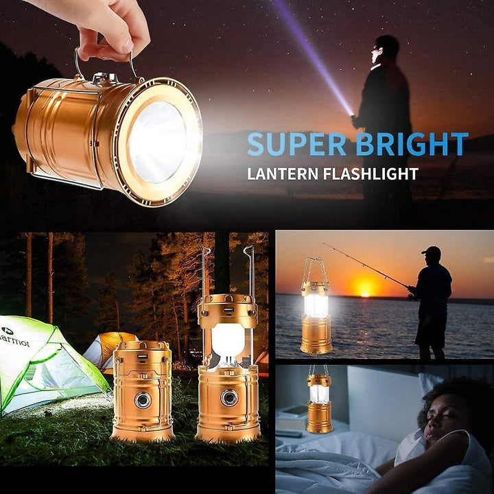 Solar Camping Light Foldable Led Flashlight Rechargeable Horse Lantern Outdoor Hiking Lamp Image 11