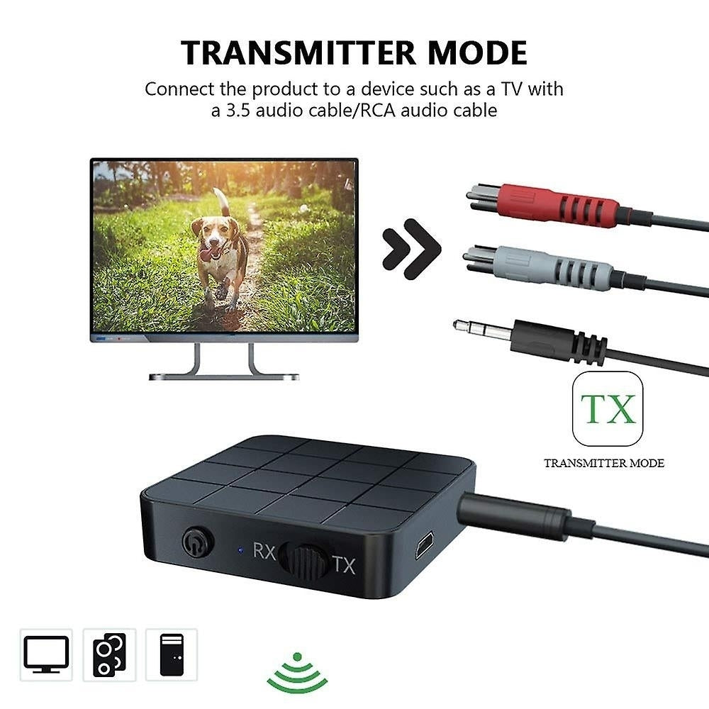 2 In 1 Bluetooth 5.0 Receiver Transmitter Usb Tv Computer Adapter Image 4