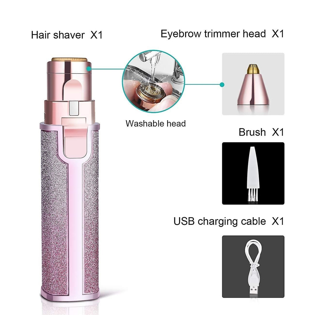 Womens Painless Hair Remover Shaver Hair Trimmer Rechargeable Razor Image 6