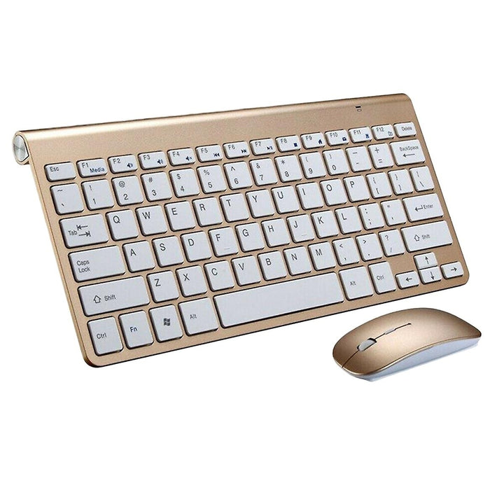 Mini Wireless Keyboard And Mouse Set Mute Key Caps Multimedia Keyboard For Pc Lapto Image 4