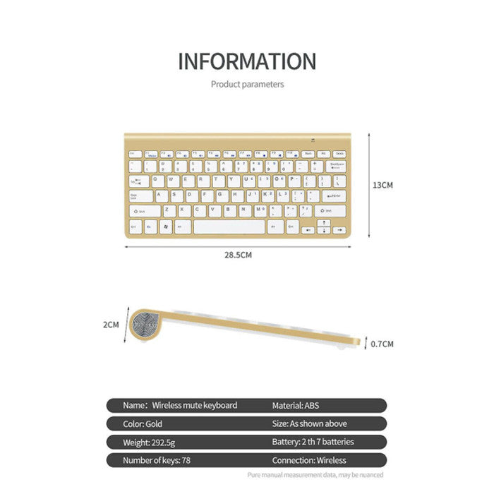 Mini Wireless Keyboard And Mouse Set Mute Key Caps Multimedia Keyboard For Pc Lapto Image 7