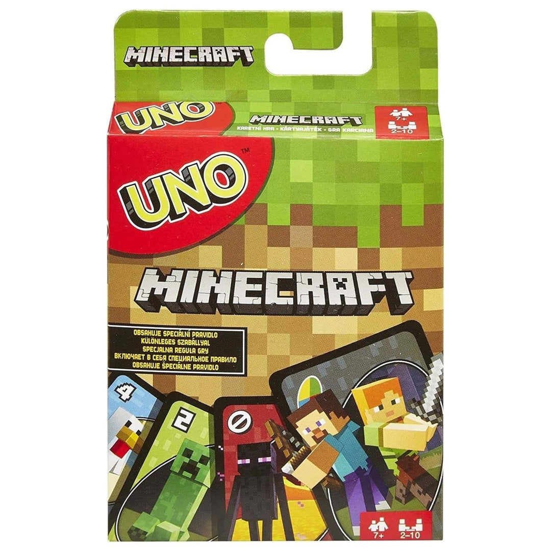 UNO Minecraft Edition Video Game Graphics Card Game Mattel Image 1