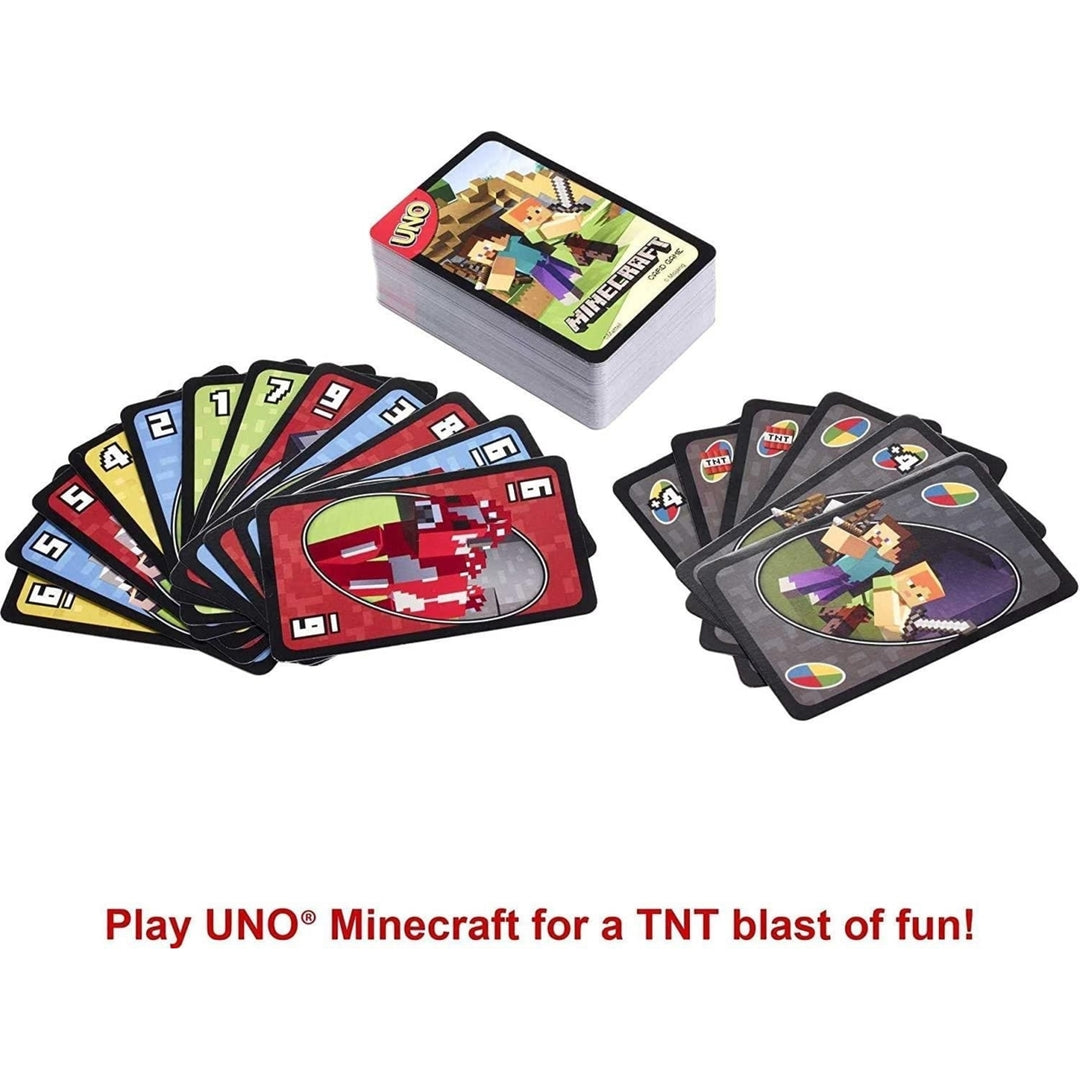UNO Minecraft Edition Video Game Graphics Card Game Mattel Image 4