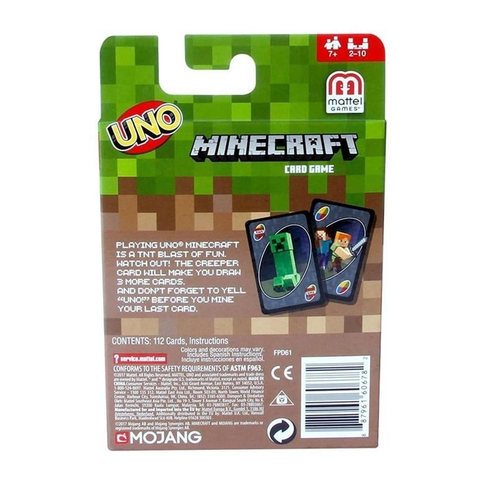 UNO Minecraft Edition Video Game Graphics Card Game Mattel Image 7