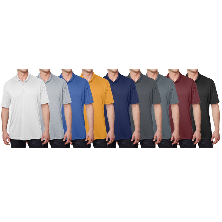 3-Pack Mens Gildan Active Moisture Wicking Dry Fit Polo Shirts Image 8