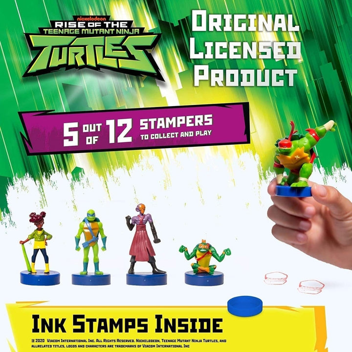 Teenage Mutant Ninja Turtles Stamps 5pk Raph April Foot Lieutenant Mikey Figure PMI International Image 4
