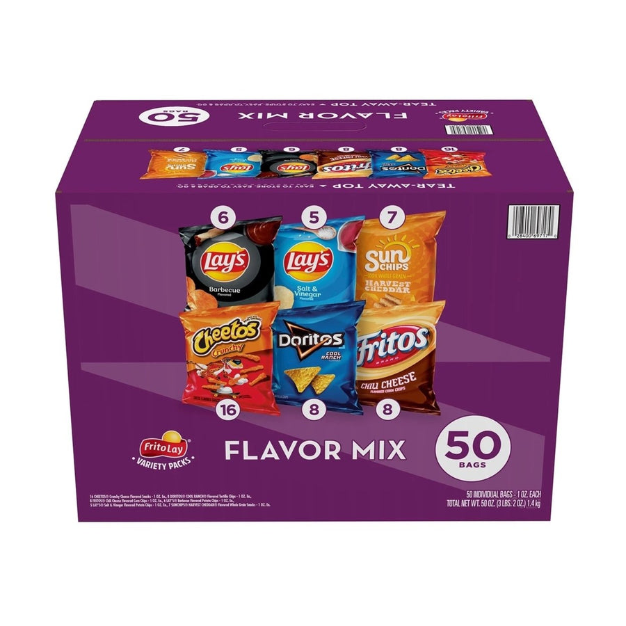 Frito-Lay Flavor Mix Chips and Snacks Variety Pack (50 Count) Image 1