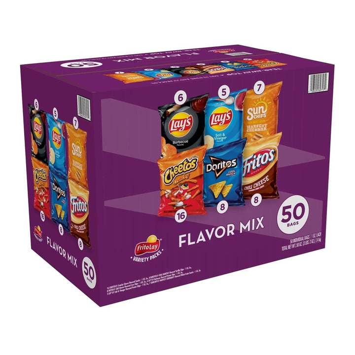 Frito-Lay Flavor Mix Chips and Snacks Variety Pack (50 Count) Image 2