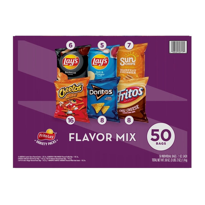 Frito-Lay Flavor Mix Chips and Snacks Variety Pack (50 Count) Image 3