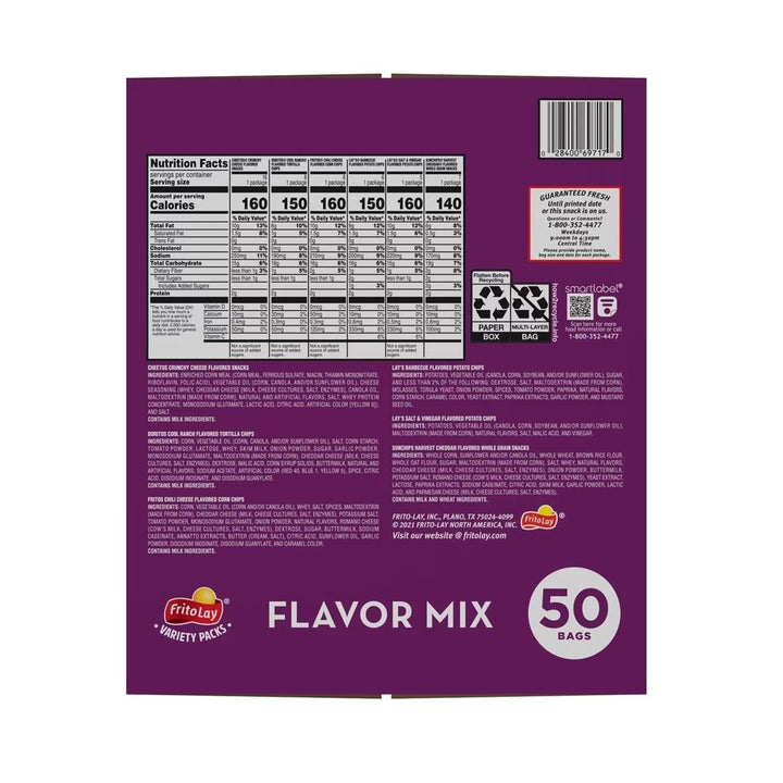 Frito-Lay Flavor Mix Chips and Snacks Variety Pack (50 Count) Image 4