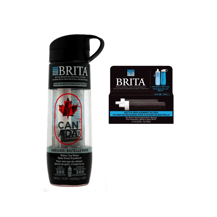 Brita Hard Sided Bottle - Print Canada and 1 Pack2 Filters Image 1