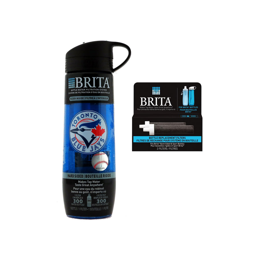 Brita Hard Sided Bottle - print Blue Jays and 1 Pack2 Filters Image 1
