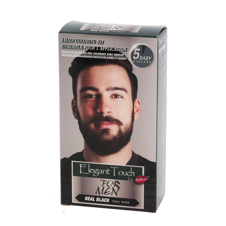 Mustache and Beard Color Kit for Men Real BlackElegant Touch by PUR-est Image 1