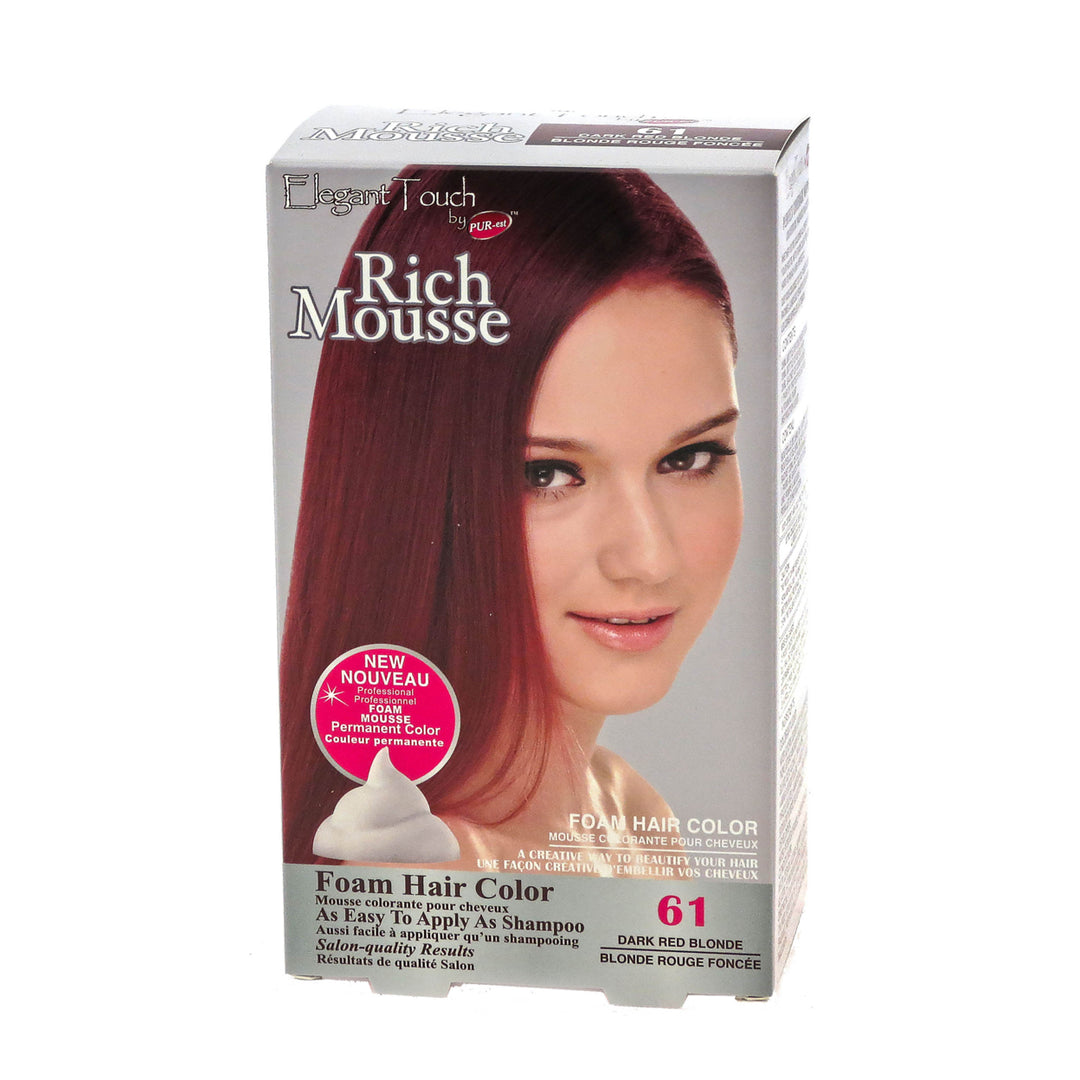 Foam Hair Color Rich Mousse Dark Red Blonde 61Elegant Touch by PUR-est Image 1