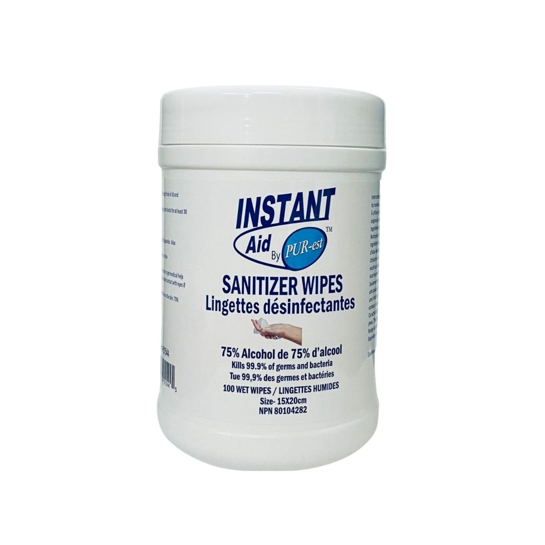 Instant aid 75Percent alcohol Sanitizer Wipes 100CT Image 1