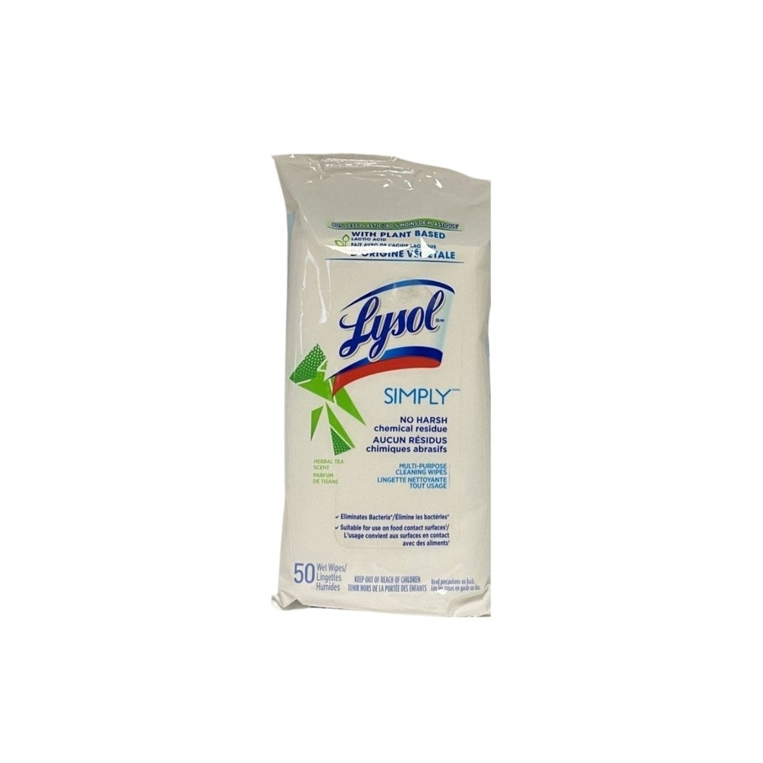 LYSOL WIPES SIMPLY Flat Pack Lightly Scented 50 ct Image 1