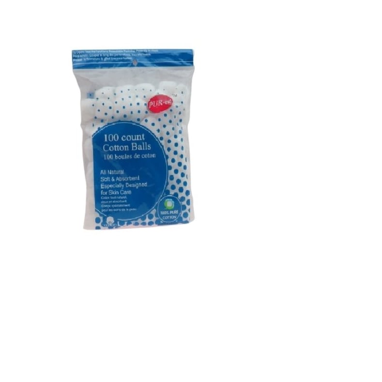 Purest Cotton Balls In Poly Bags 100`s Image 1