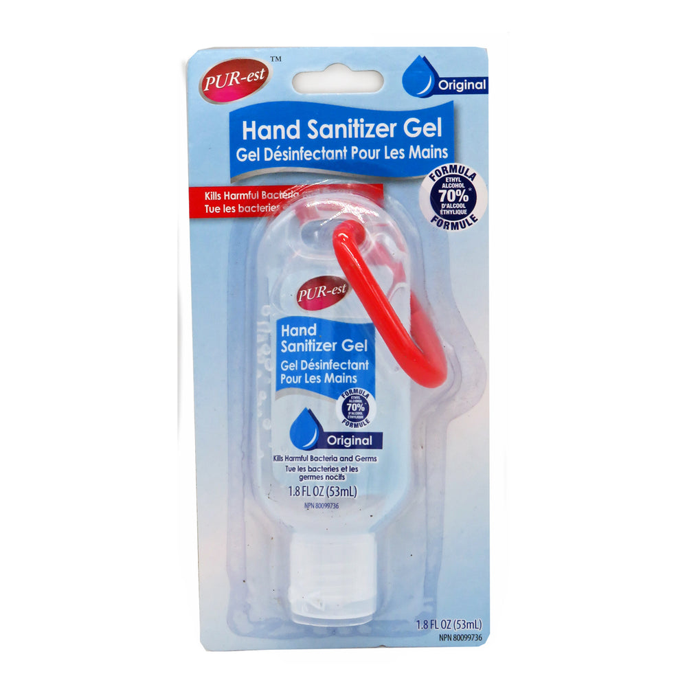 Sanitizer Gel Antibacterial 53ml bottles with Flip Top CapsCarabiner Clip Pack Of 3 Image 2