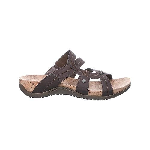 BEARPAW Womens Kai II Sandal Dark Brown - 2666W-209  DARK BROWN Image 2